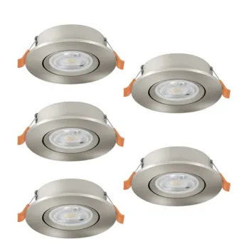 Eglo Barranco matt nikkel LED mennyezetbe építhető lámpa szett (EG-902269) LED 5 izzós IP20