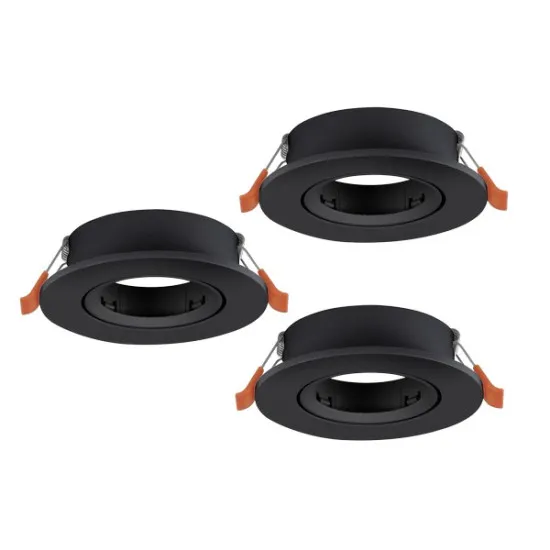 Eglo Barranco GU10 fekete beépíthető dekorációs keret szett (EG-902228) GU10 3 izzós IP20