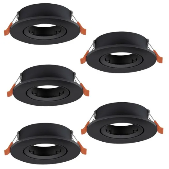 Eglo Barranco GU10 fekete beépíthető dekorációs keret szett (EG-902229) GU10 5 izzós IP20