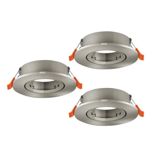 Eglo Barranco GU10 matt nikkel beépíthető dekorációs keret szett (EG-902232) GU10 3 izzós IP20