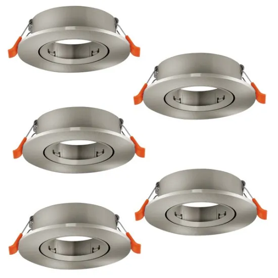 Eglo Barranco GU10 matt nikkel beépíthető dekorációs keret szett (EG-902233) GU10 5 izzós IP20