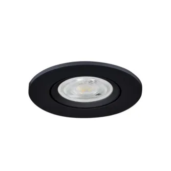 Eglo Barranco GU10 fekete fürdőszobai mennyezetbe építhető lámpa (EG-902236) GU10 1 izzós IP44