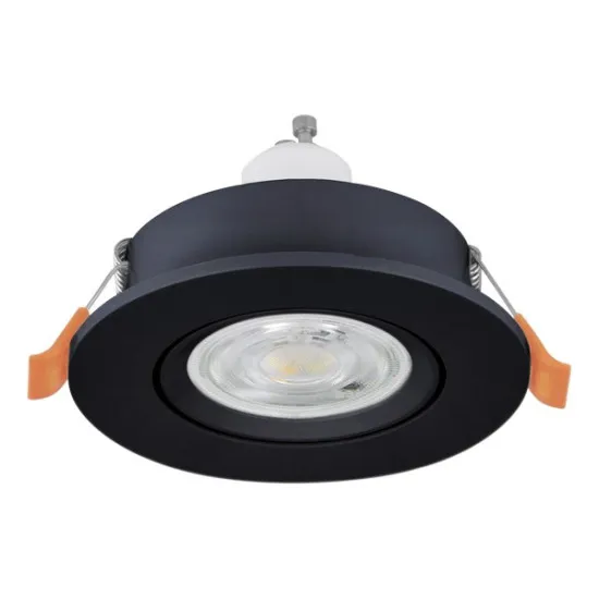 Eglo Barranco GU10 fekete mennyezetbe építhető lámpa (EG-902243) GU10 1 izzós IP20