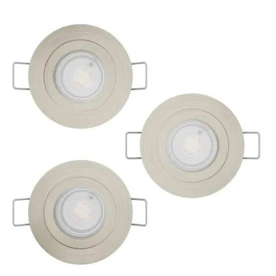 Eglo Barranco GU10 matt nikkel mennyezetbe építhető lámpa szett (EG-902246) GU10 3 izzós IP20