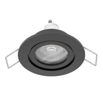 Eglo Barranco GU10 fekete fürdőszobai mennyezetbe építhető lámpa (EG-902249) GU10 1 izzós IP44