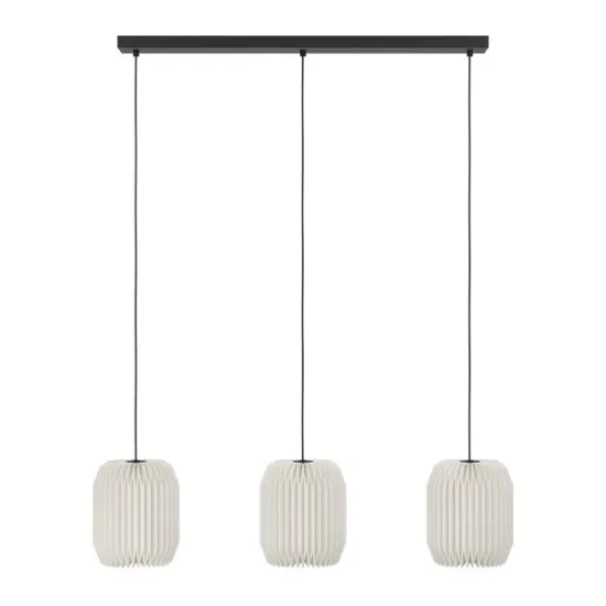 Eglo Belgrave fekete-fehér függesztett lámpa (EG-44102) E27 3 izzós IP20