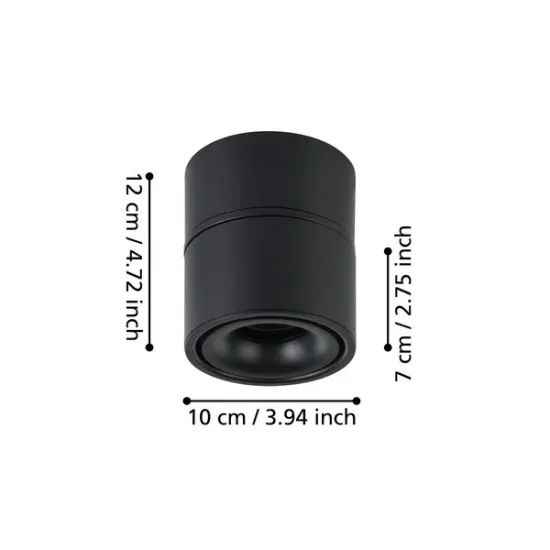 Eglo Bohoyo fekete LED mennyezeti spotlámpa (EG-901044) LED 1 izzós IP20