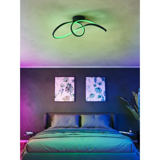 Eglo Calarossa-Z fekete LED mennyezeti lámpa (EG-901158) LED 1 izzós IP20