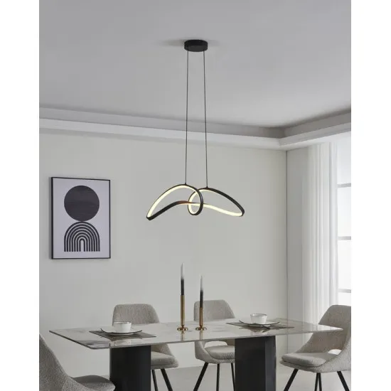 Eglo Calarossa-Z fekete LED függesztett lámpa (EG-901159) LED 1 izzós IP20