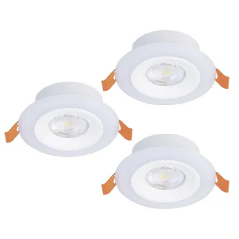 Eglo Calonge RGB fehér fürdőszobai LED mennyezetbe építhető lámpa szett (EG-901117) LED 3 izzós IP44