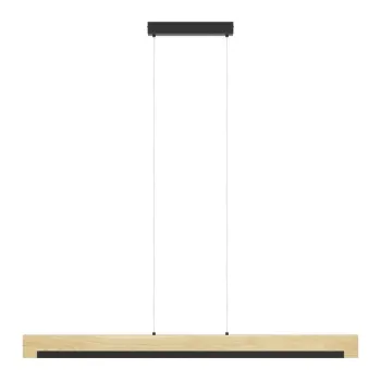 Eglo Camacho fekete-natúr LED függesztett lámpa (EG-901737) LED 1 izzós IP20
