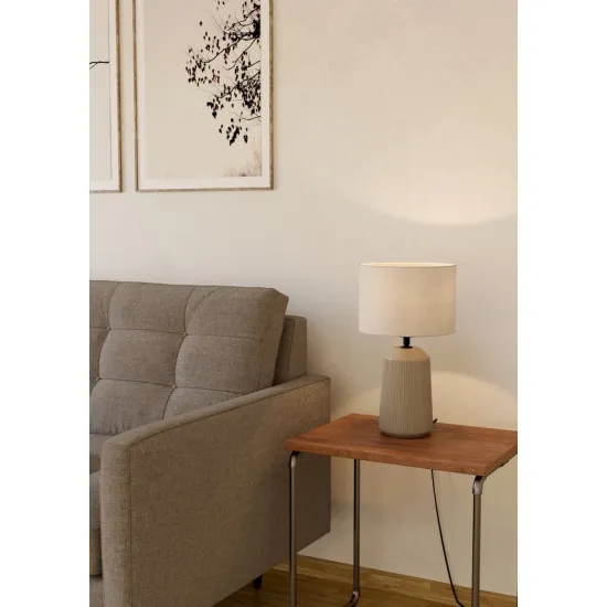 Eglo Capalbio homokszínű asztali lámpa (EG-900823) E27 1 izzós IP20