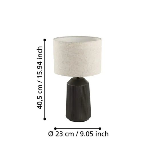 Eglo Capalbio szürke asztali lámpa (EG-900824) E27 1 izzós IP20