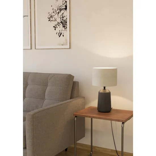 Eglo Capalbio szürke asztali lámpa (EG-900824) E27 1 izzós IP20