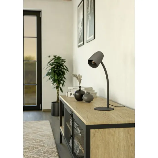 Eglo Carlo fekete asztali lámpa (EG-901828) E14 1 izzós IP20