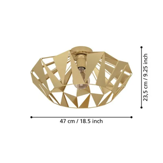 Eglo Carlton arany mennyezeti lámpa (EG-43908) E27 1 izzós IP20