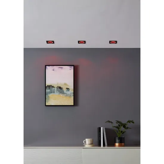 Eglo Carosso-Z fekete LED mennyezetbe építhető lámpa (EG-900763) LED 1 izzós IP20