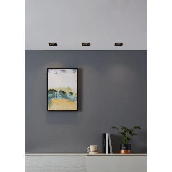 Eglo Carosso-Z fekete LED mennyezetbe építhető lámpa (EG-900763) LED 1 izzós IP20