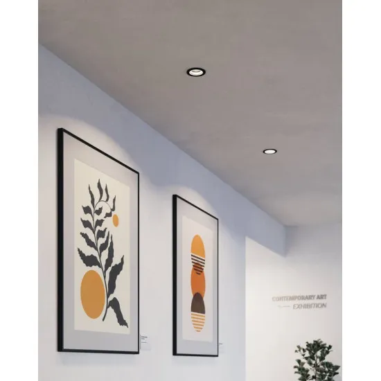 Eglo Carosso-Z fekete LED mennyezetbe építhető lámpa (EG-900764) LED 1 izzós IP20