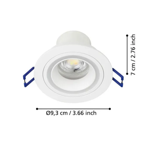 Eglo Carosso-Z fehér LED mennyezetbe építhető lámpa (EG-900766) LED 1 izzós IP20
