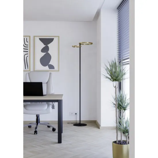 Eglo Castelpoto 1 sárgaréz-fekete LED állólámpa (EG-901975) LED 2 izzós IP20