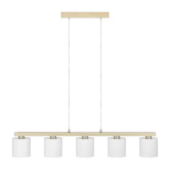 Eglo Castralvo barna-fehér függesztett lámpa (EG-901291) E27 5 izzós IP20