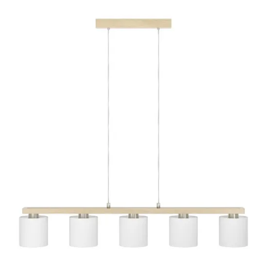 Eglo Castralvo barna-fehér függesztett lámpa (EG-901291) E27 5 izzós IP20