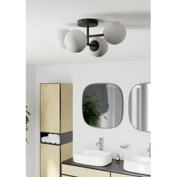 Eglo Castrovido fekete fürdőszobai mennyezeti lámpa (EG-902094) G9 4 izzós IP44