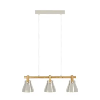 Eglo Cawton acélszínű függesztett lámpa (EG-43952) E27 3 izzós IP20