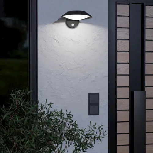 Eglo Cerrisi fekete LED napelemes kültéri falikar (EG-901079) SOLAR-LED 1 izzós IP44