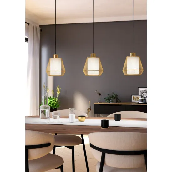 Eglo Ciudadela fekete függesztett lámpa (EG-900897) E27 3 izzós IP20