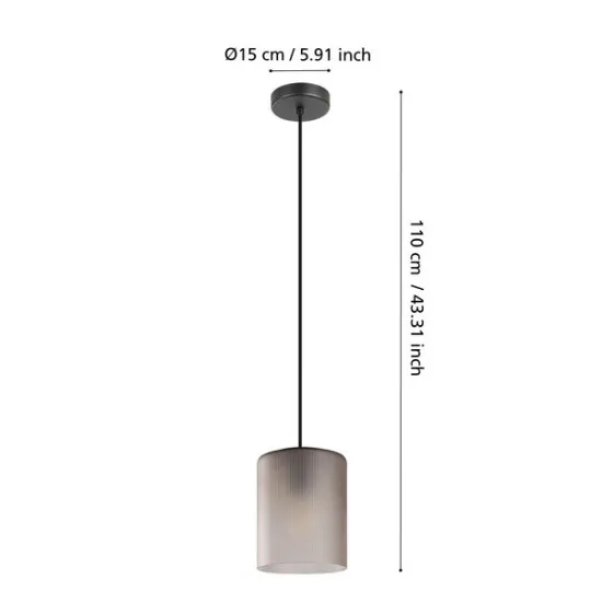 Eglo Colomera fekete függesztett lámpa (EG-901162) E27 1 izzós IP20