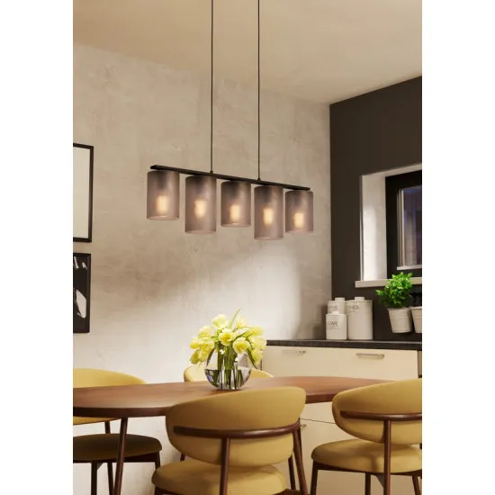 Eglo Colomera fekete függesztett lámpa (EG-901163) E27 5 izzós IP20