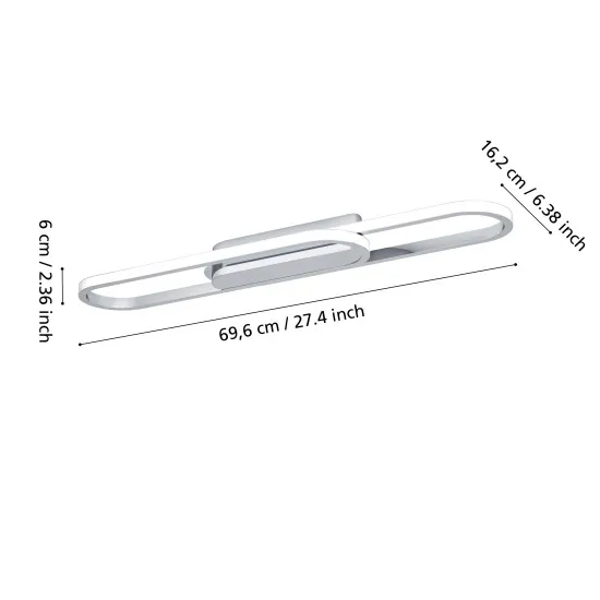 Eglo Conivarena króm LED mennyezeti lámpa (EG-902161) LED 1 izzós IP20