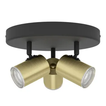 Eglo Consuma 1 fekete-sárgaréz fürdőszobai mennyezeti spotlámpa (EG-300586) GU10 3 izzós IP44