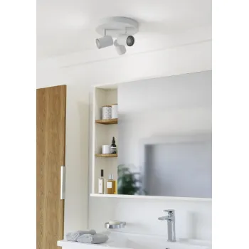 Eglo Consuma 1 fehér fürdőszobai mennyezeti spotlámpa (EG-901962) GU10 3 izzós IP44