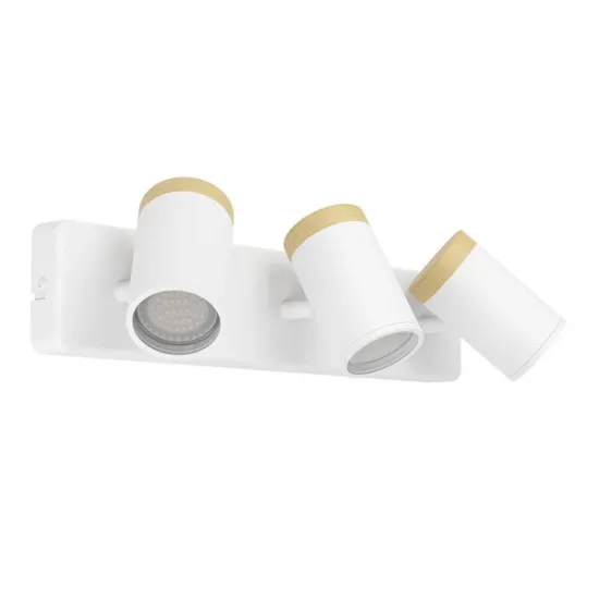 Eglo Consuma fehér-natúr fürdőszobai mennyezeti spotlámpa (EG-300004) GU10 3 izzós IP44