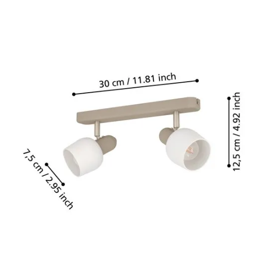 Eglo Corato homokszínű mennyezeti spotlámpa (EG-900715) E14 2 izzós IP20