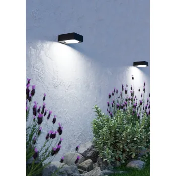 Eglo Darfano fekete LED napelemes kültéri fali lámpa (EG-901914) SOLAR-LED 1 izzós IP54
