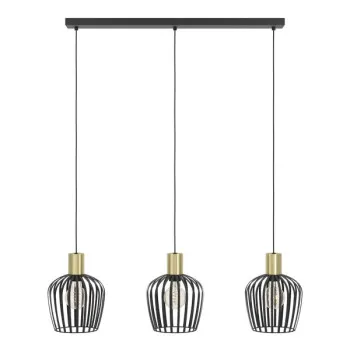 Eglo Empoli fekete-sárgaréz függesztett lámpa (EG-901037) E27 3 izzós IP20