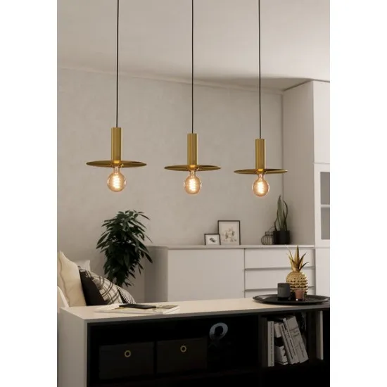 Eglo Escandell sárgaréz függesztett lámpa (EG-900732) E27 3 izzós IP20