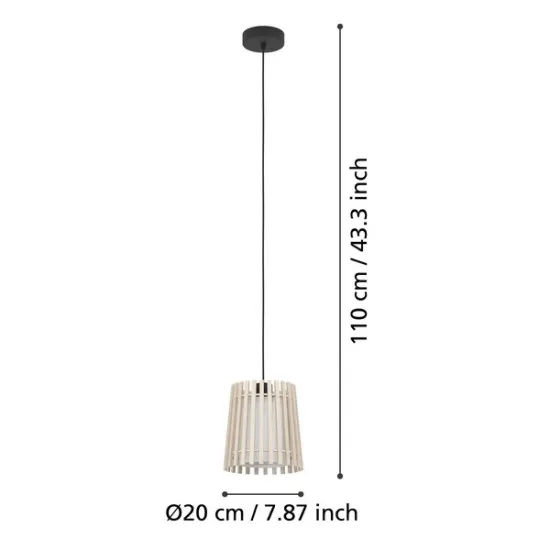 Eglo Fattoria fekete függesztett lámpa (EG-900902) E27 1 izzós IP20