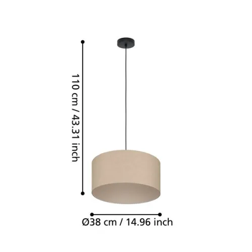 Eglo Feniglia fekete függesztett lámpa (EG-900859) E27 1 izzós IP20
