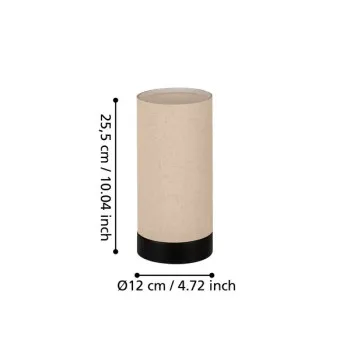 Eglo Feniglia fekete asztali lámpa (EG-900861) E27 1 izzós IP20