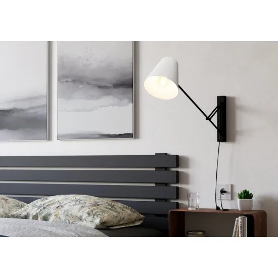 Eglo Forcadet fekete-szürke falikar (EG-900865) E27 1 izzós IP20