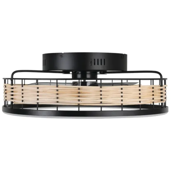 Eglo Frana matt fekete LED mennyezeti ventilátoros lámpa (EG-35148) LED 1 izzós IP20