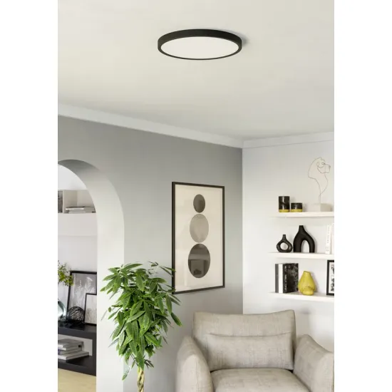 Eglo Fueva 6 fekete LED mennyezeti lámpa (EG-901301) LED 1 izzós IP20