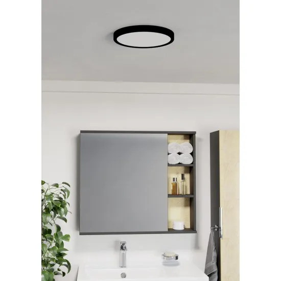 Eglo Fueva 6 fekete fürdőszobai LED mennyezeti lámpa (EG-901326) LED 1 izzós IP44