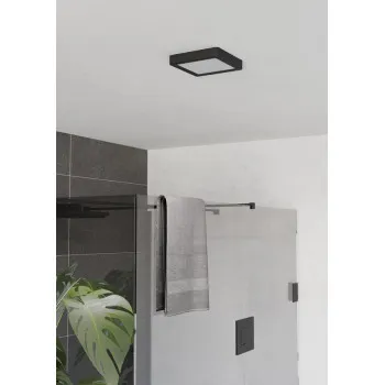 Eglo Fueva 6 fekete fürdőszobai LED mennyezeti lámpa (EG-901328) LED 1 izzós IP44