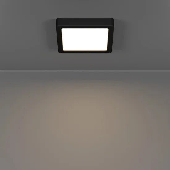 Eglo Fueva 6 fekete fürdőszobai LED mennyezeti lámpa (EG-901328) LED 1 izzós IP44